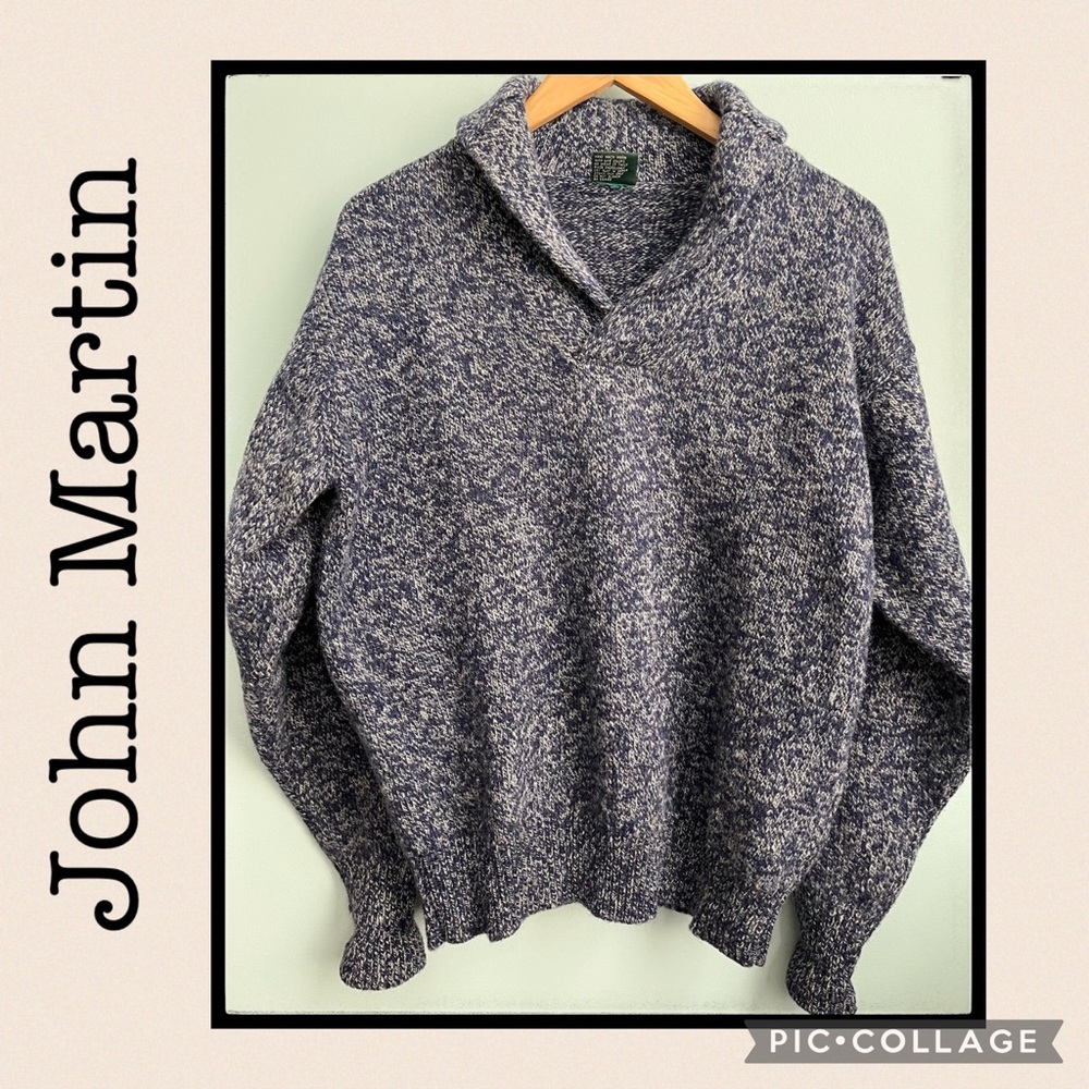 Vintage John Martin Shetland 100% Wool Sweater Size M